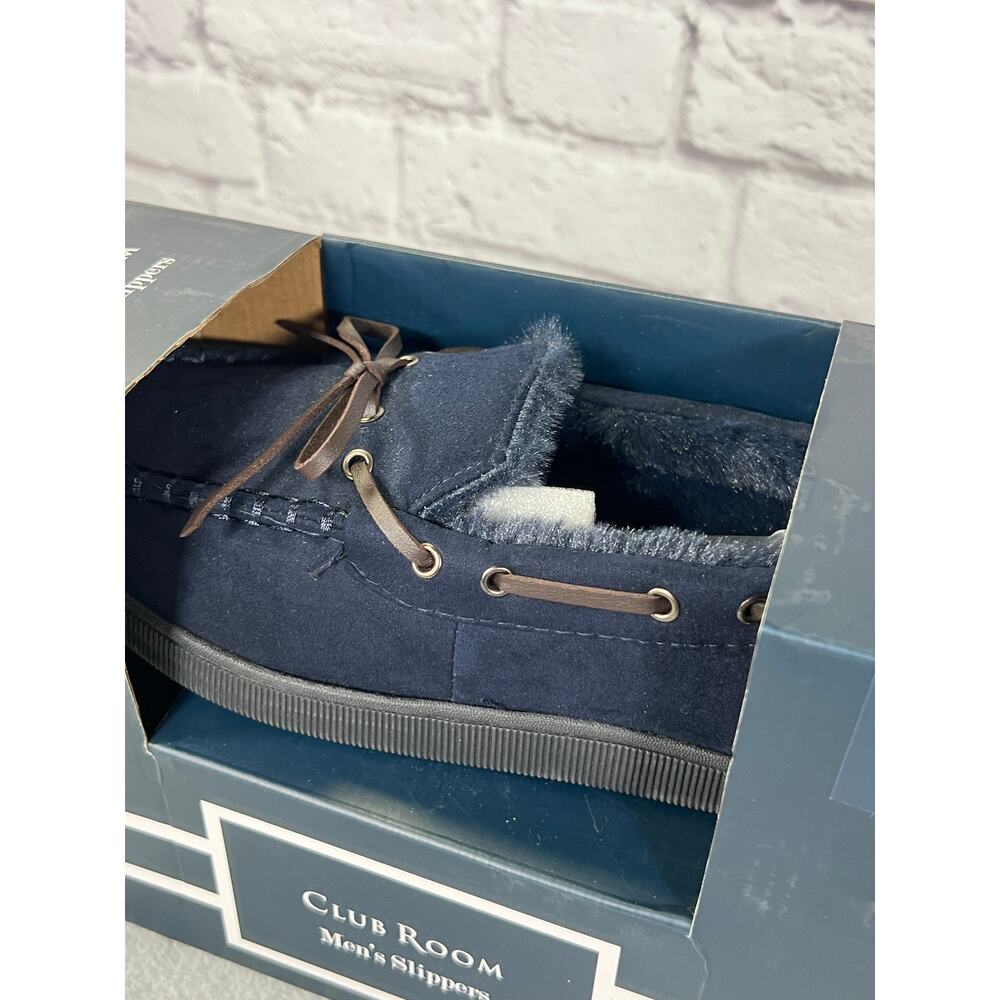 NEW Club Room Blue Loafer Style Slippers SIze Small 6-7